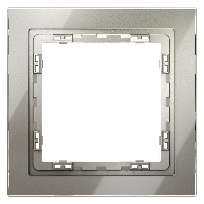 рамка 1-м s70 стеклян. шелк voltum vls110104 от BTSprom.by