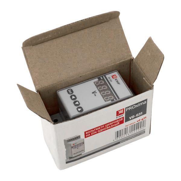  Вольтметр цифровой VD-G31 на DIN-рейку однофазный EKF vd-g31 фото в каталоге от BTSprom.by