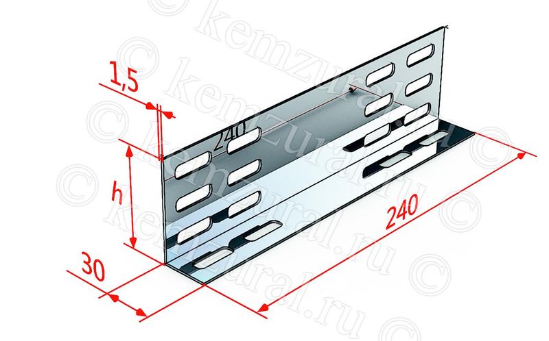 Соединитель лотковый СЛ240х80 УТ1.5 (S=1.0мм) КЭМЗ 120 000803 24 от BTSprom.by