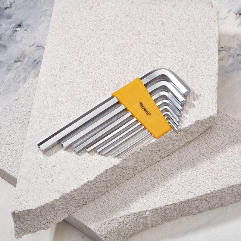  Набор ключей имбусовых HEX 2.0-12мм CrV 9шт удлиненные Kranz KR-12-5213 фото в каталоге от BTSprom.by