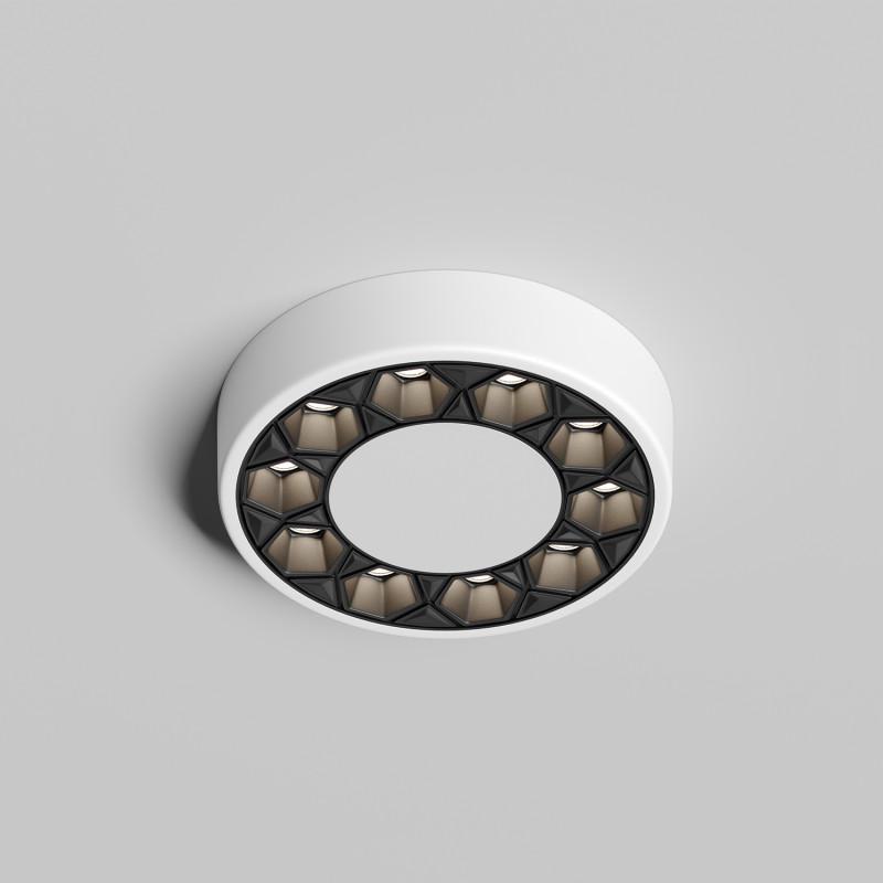  Светильник DUAL 5+5Вт 4000К IP20 d90мм LED встраив. алюм./акрил бел./черн. DENKIRS 723075 фото в каталоге от BTSprom.by