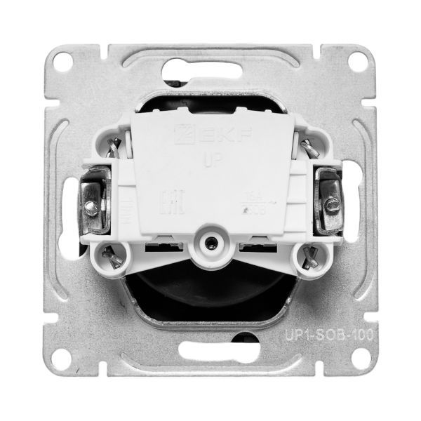  Розетка СП Эпика 16А без заземл. без шторок механизм черн. EKF UP1-SOB-100 фото в каталоге от BTSprom.by