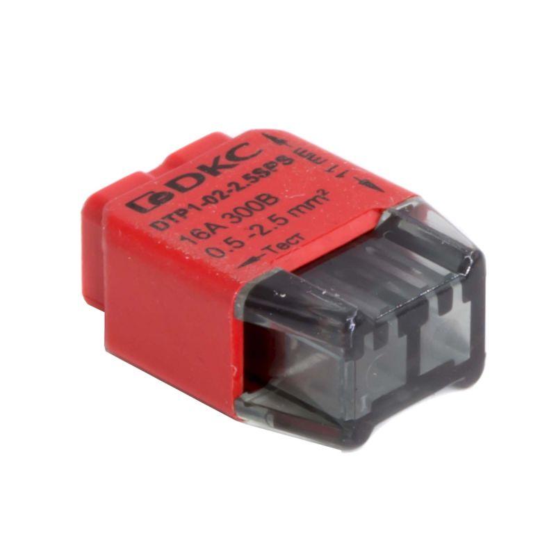 клеммная колодка на 2 проводника до 2 5кв.мм. на токи до 16а dkc dtp1-02-2.5sps от BTSprom.by