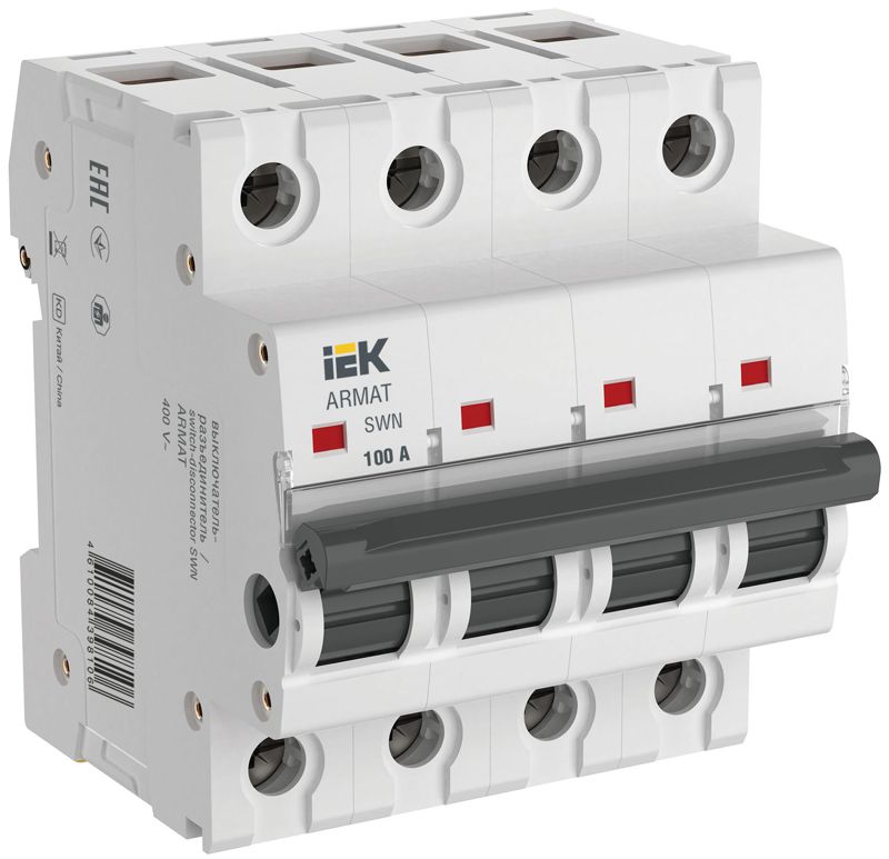 выключатель-разъединитель swn 4п 100а armat iek ar-swn-4-100 от BTSprom.by