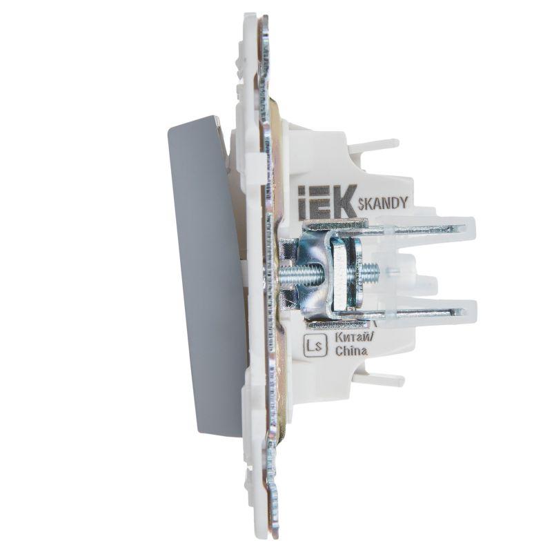  Выключатель кнопочный 1-кл. SKANDY 10А SK-V14Gr сер. IEK SK-V17-0-10-K03 фото в каталоге от BTSprom.by