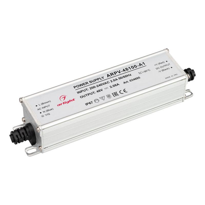 блок питания arpv-48100-a1 100вт 48в 2.08а ip67 метал. arlight 034685 от BTSprom.by