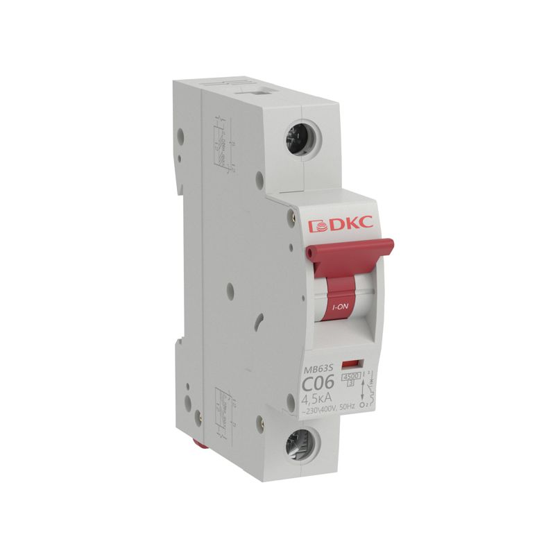 выключатель модульный автоматический yon mb63 1p характеристика c 6а 4.5ка yon mb63s-1pc06 от BTSprom.by