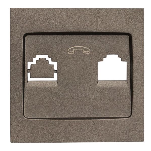  Панель лицевая Валенсия для розетки Phone 1-м графит PROxima EKF EST01-L-034-60 фото в каталоге от BTSprom.by