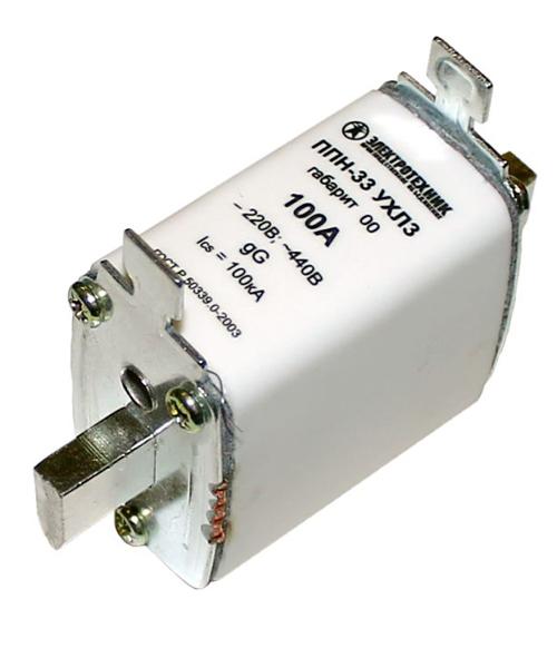 вставка плавкая ппн-33 ухл3 100а габарит 0 ip00 электротехник et522736 от BTSprom.by