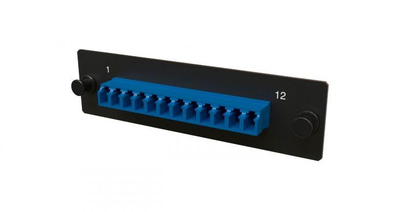 панель fo-fpm-w120h32-12lc-bl для fo-19bx с 12 lc адаптерами 12 волокон одномод. os1/os2 120х32мм адаптеры а син. (blue) hyperline 47738 от BTSprom.by