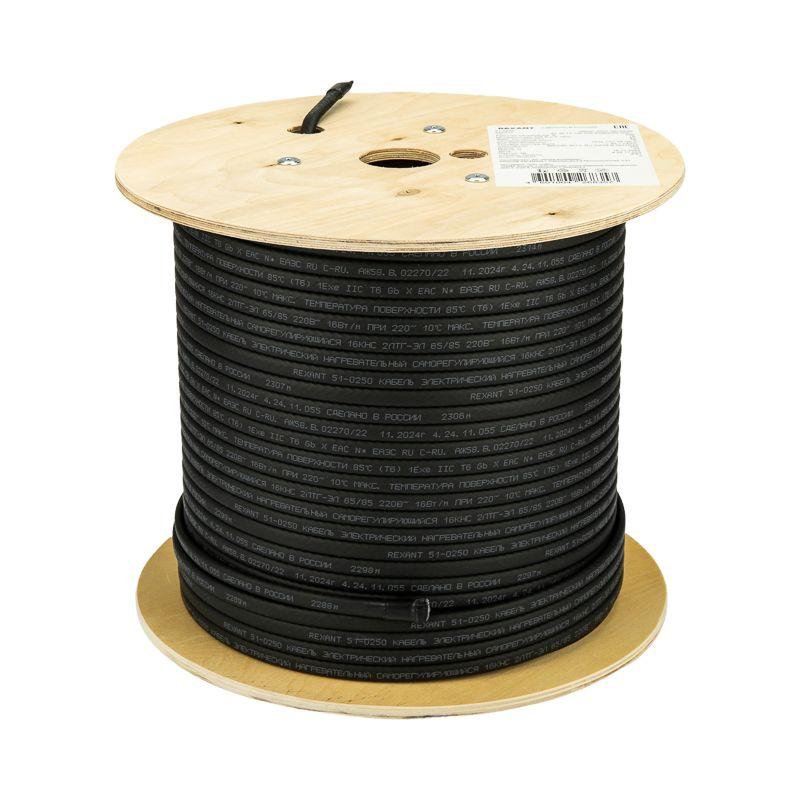  Кабель греющий саморег. 16КНС 2ЛТГ-ЭЛ-65/85 экранир. взрывозащ. Ex UV 16Вт/м 200м Rexant 51-0250 фото в каталоге от BTSprom.by