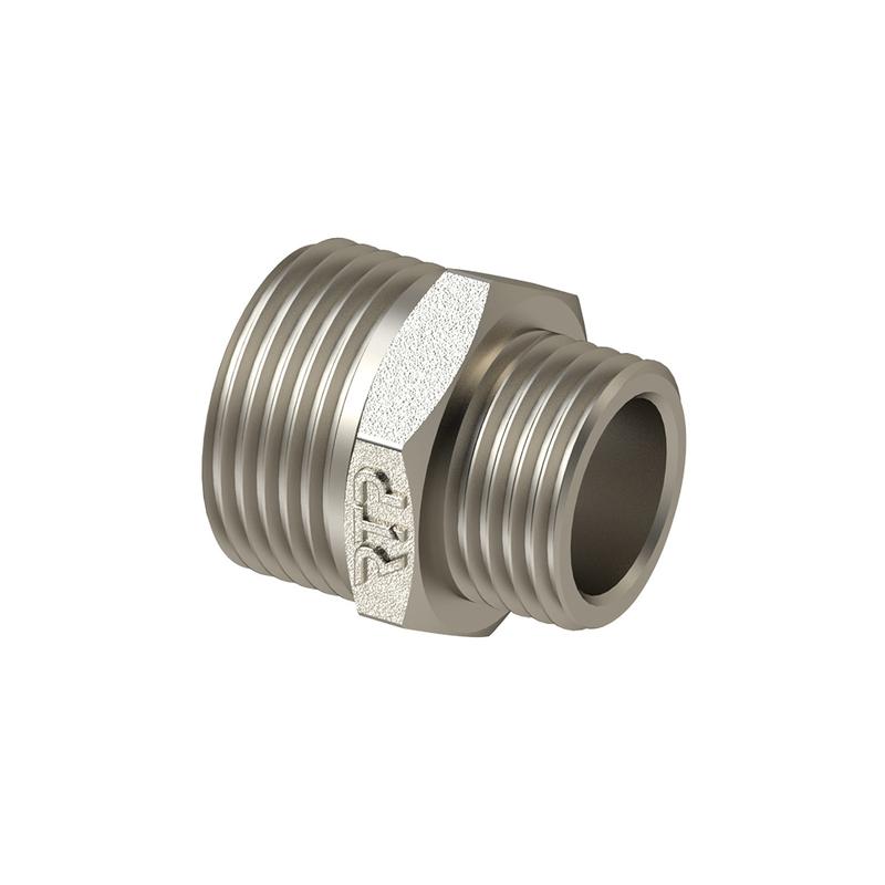 ниппель переходной латунь наружн. резьба 3/4х1/2дюйм никель rtp 25107 от BTSprom.by