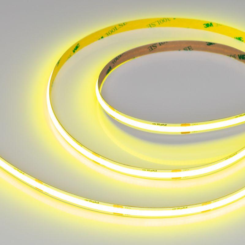 лента светодиодная cob-x480-8mm 24v yellow volt 8вт/м ip20 (уп.5м) arlight 047737 от BTSprom.by