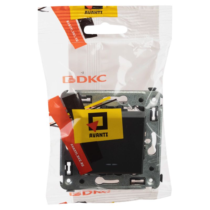  Инвертор 1-кл. СП Avanti "Черный матовый" DKC 4412123 фото в каталоге от BTSprom.by