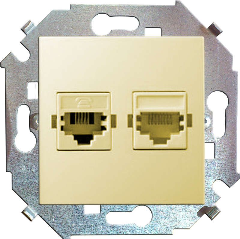 розетка телефонная 2-м сп simon 15 rj11 винтов. зажимы механизм сл. кость simon 1591589-031 от BTSprom.by