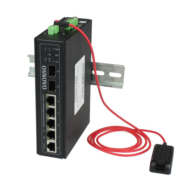 коммутатор промышленный управляемый (l2+) hiк poe sw-80402/ils(port 90вт 180вт) gigabit ethernet на 4ge poe + 2ge sfp порта с функцией мониторинга температуры/ влажности/ напряжения osnovo 13743 от BTSprom.by