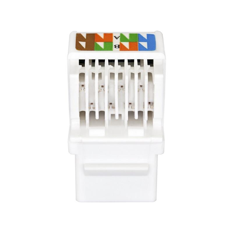  Модуль розеточный Keystone Jack 8P8C RJ-45 UTP кат.5E заделка без инструмента бел. (DIY) SUPRLAN 10-0312-1 фото в каталоге от BTSprom.by