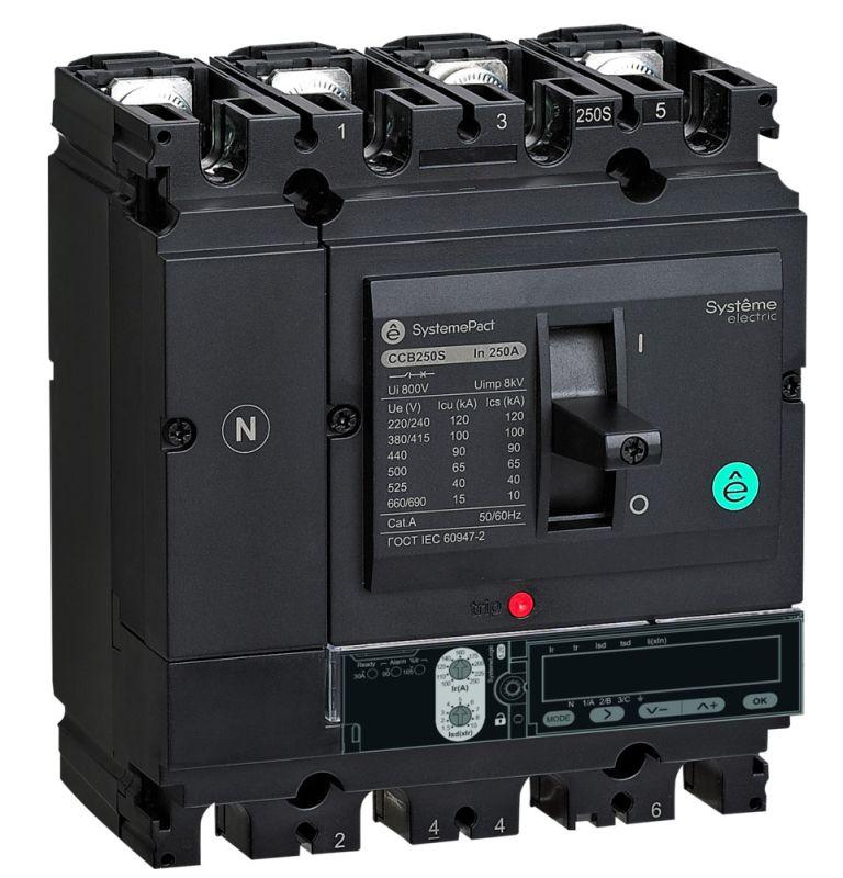 выключатель автоматический systemepact ccb100 150ка 4p4d s5.2e 40а рычаг se spc100l04052e4df от BTSprom.by