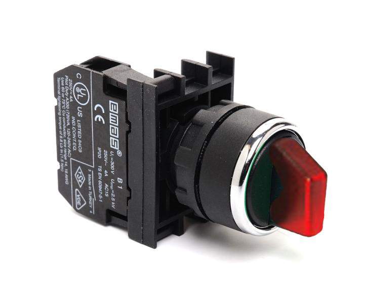 переключатель 0-1 без фиксации красн. (1но) emas b100sl21k от BTSprom.by