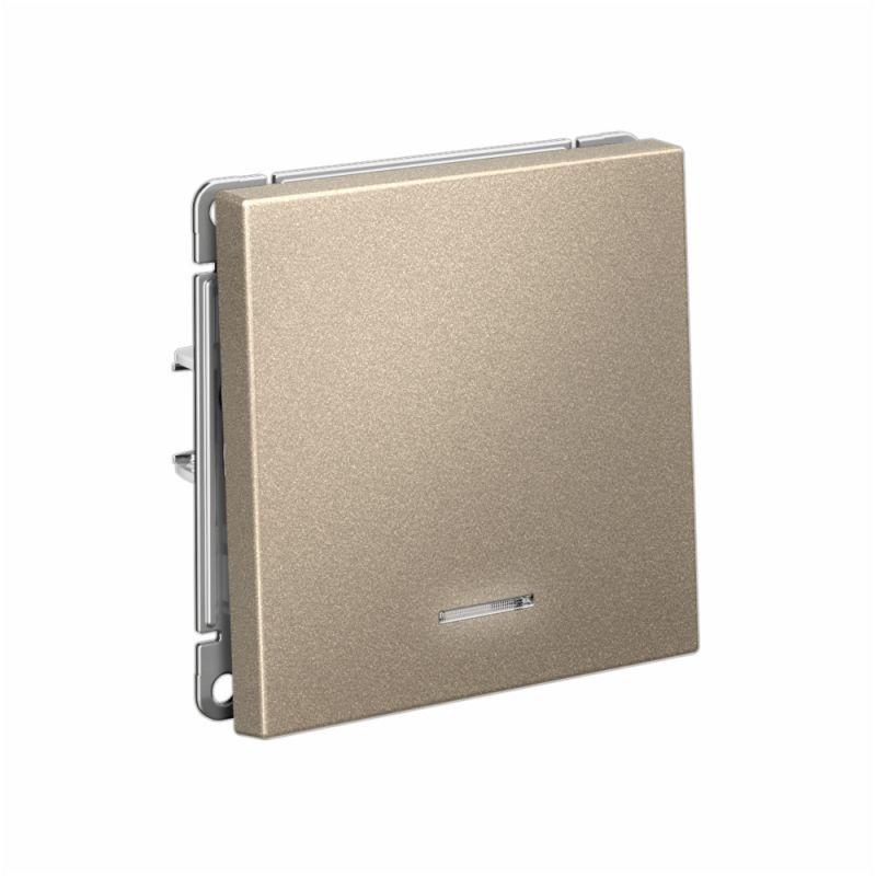  Выключатель 1-кл. ArtGallery (сх. 1а) 10AX с подсветкой механизм шампань SE GAL000513 фото в каталоге от BTSprom.by