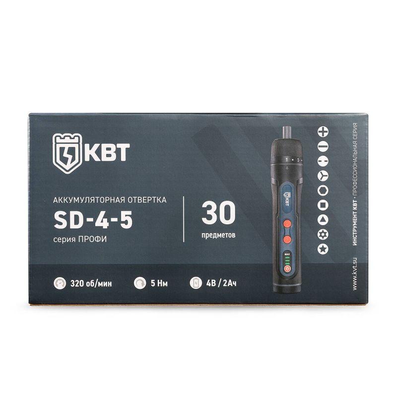  Отвертка аккумуляторная SD-4-5 ПРОФИ КВТ 105417 фото в каталоге от BTSprom.by