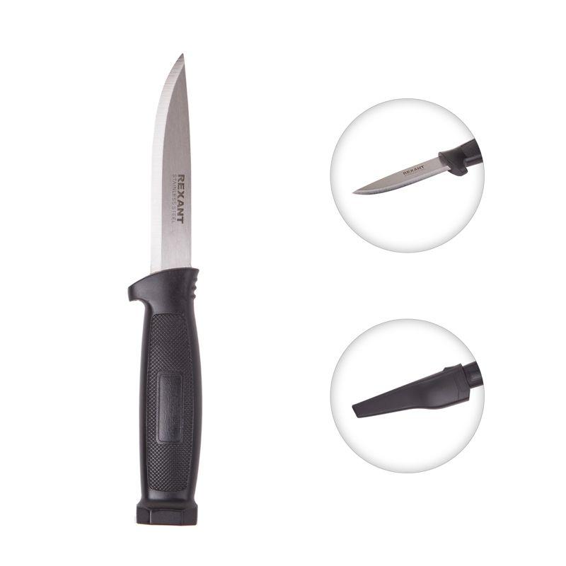  Нож строительный нержавеющая сталь лезвие 100мм Rexant 12-4923 фото в каталоге от BTSprom.by