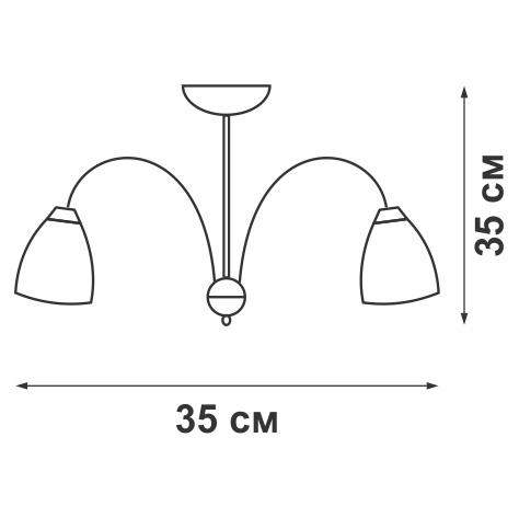 люстра v3736-9/3pl 3xe14 макс. 40вт плафон пп vitaluce v3736-9/3pl от BTSprom.by