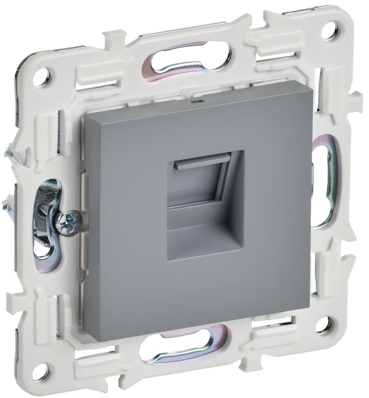 розетка компьютерная rj45 кат.6 skandy sk-k02gr сер. iek sk-k10-2-k03 от BTSprom.by