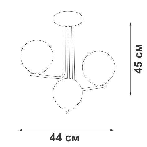 люстра 3xe14 макс. 40вт vitaluce v4369-1/3pl от BTSprom.by