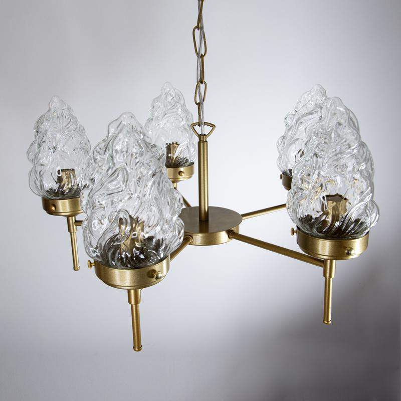  Светильник "Фламенко" 151 НПБ 01-5х40-101 Е14 [ИМ] подвесной зол. Элетех 1005405319 фото в каталоге от BTSprom.by