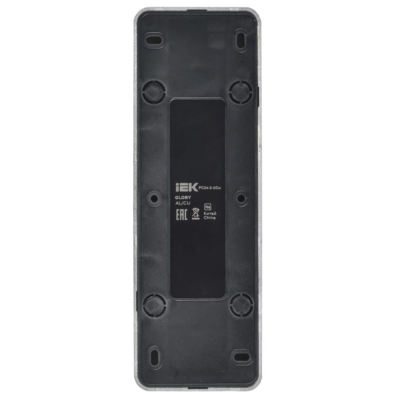  Розетка 4-м ОП GLORY РС24-2-ХСм 10А без заземл. без защ. шторок сталь матов. IEK ERH40-K46M-10 фото в каталоге от BTSprom.by