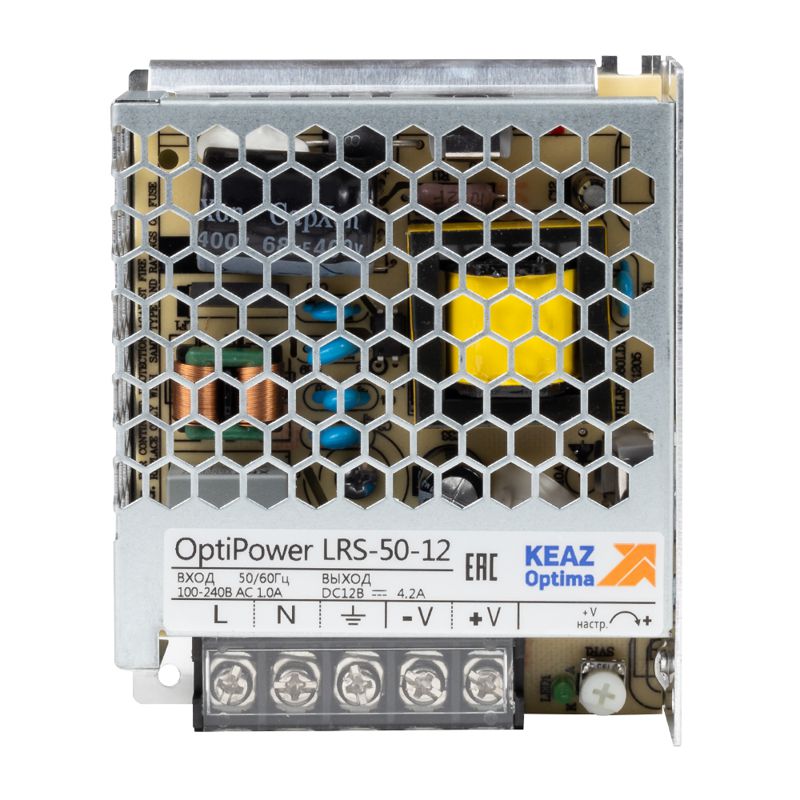  Блок питания панельный OptiPower LRS 50-12 4.2A КЭАЗ 328868 фото в каталоге от BTSprom.by