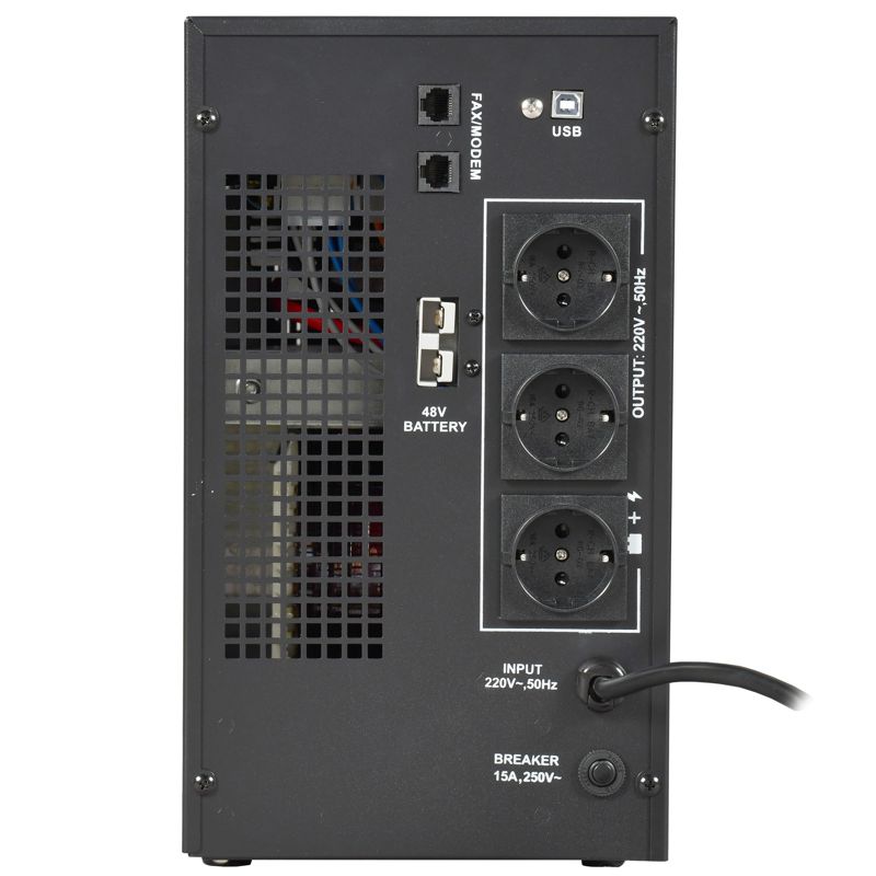  Источник бесперебойного питания ELECTRA LT 2кВА/1.6кВт 48VDC без АКБ USB Schuko ITK ELT-2000VA-1-L-S фото в каталоге от BTSprom.by