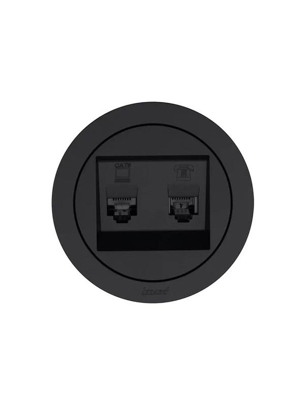  Розетка компьютерная + телефонная OSEN RJ45 кат.6 + RJ11 с модулем механизм черн. бархат LEZARD 743-4288-144 фото в каталоге от BTSprom.by