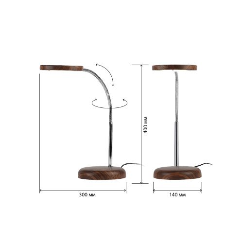  Светильник NLED-436-8W-WOOD настол. дерево ЭРА Б0031615 фото в каталоге от BTSprom.by