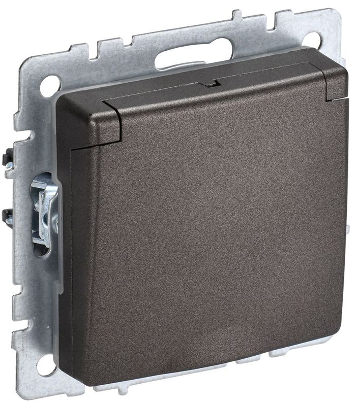 розетка brite рсбш10-3-44-бртб 16а ip44 с заземл. защ. шторки с крышкой механизм бронза iek br-r16-16-44-k45 от BTSprom.by