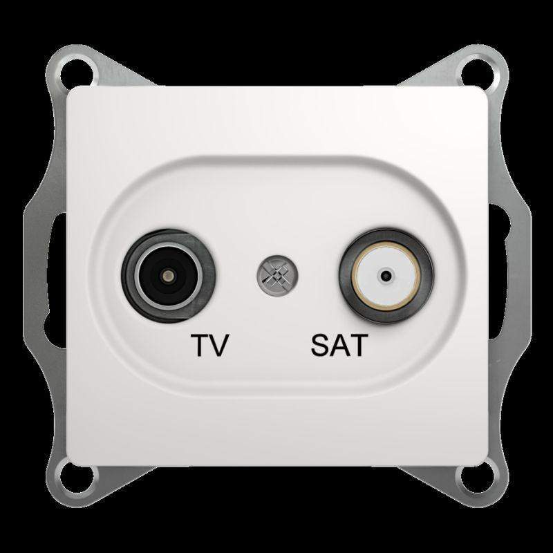розетка телевизионная оконечная tv/sat 1-м сп glossa 1дб механизм бел. se gsl000197 от BTSprom.by