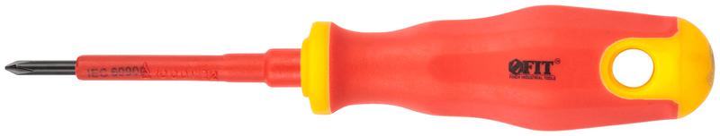 отвертка изолированная 1000 в crv сталь прорезиненная ручка 3х60мм рн0 fit 55891 от BTSprom.by