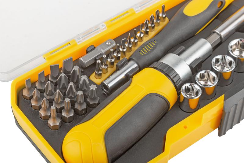  Набор отверток (реверсивная и для точных работ) набор 41шт пластиковый прорезиненный кейс FIT 56385 фото в каталоге от BTSprom.by