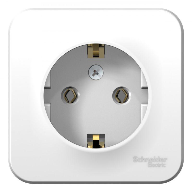 розетка 1-м оп blanca 16а ip20 250в с заземл. без защ. шторок бел. se blnra010101 от BTSprom.by