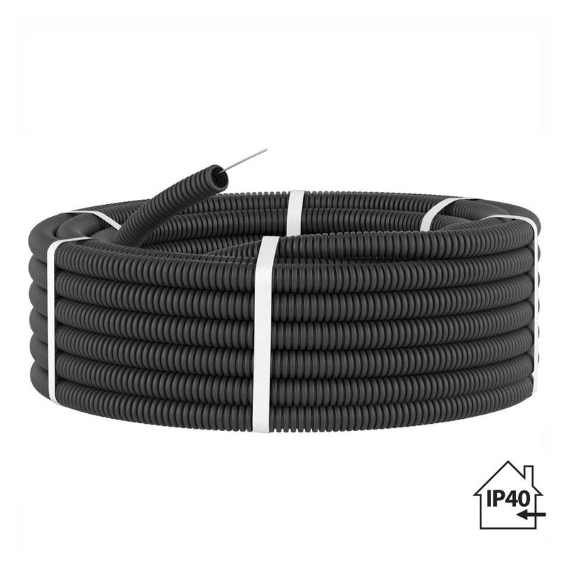 труба гофрированная пнд d63мм с протяжкой черн. (уп.15м) tokov electric tke-pnd63-bl-15 от BTSprom.by