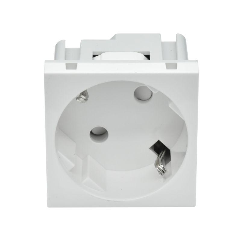  Розетка PRIMER 45град. с заземл. защ. шторки винт. зажим РКС-20-30-П-45 бел. IEK PR-KK40D-RSZH-2-2-45-K01 фото в каталоге от BTSprom.by