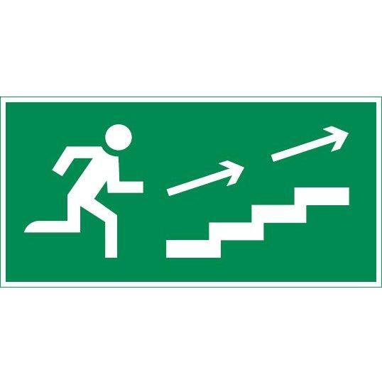 знак "по лестнице вверх вправо" 180х90мм для аварийно-эвакуационного светильника compact varton v5-em04-60.004.039 от BTSprom.by