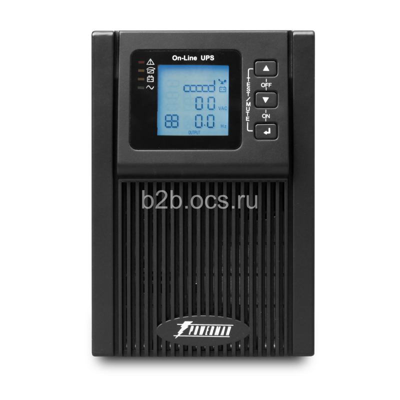 источник бесперебойного питания online 1000 lcd двойного преобразования 1000в.а 900вт 2 евророзетки с резервным питанием usb rs232 слот snmp разъем epo батарея 12в 9а.ч 2шт 215х315х365мм 10.7кг powerman 1000425496 от BTSprom.by