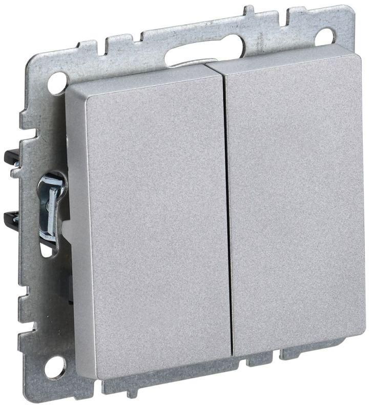 выключатель 2-кл. сп brite вс10-2-0-бра 10а механизм алюм. iek br-v20-0-10-k47 от BTSprom.by