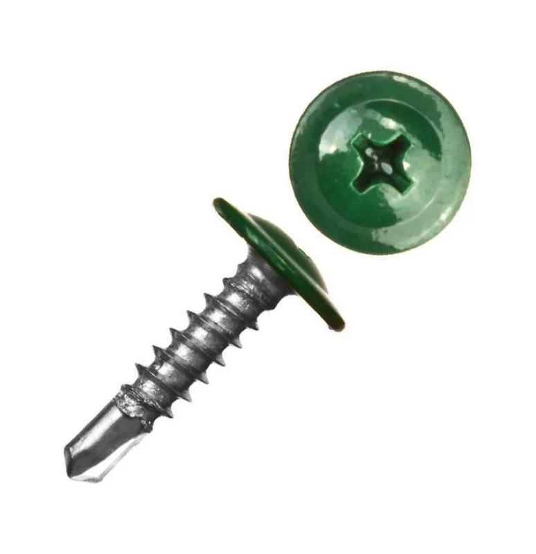 саморез шсмм сверло 4.2х16 темн./зел. kp ral 6005 (уп.20шт) tech-krep/zitar 125490 от BTSprom.by
