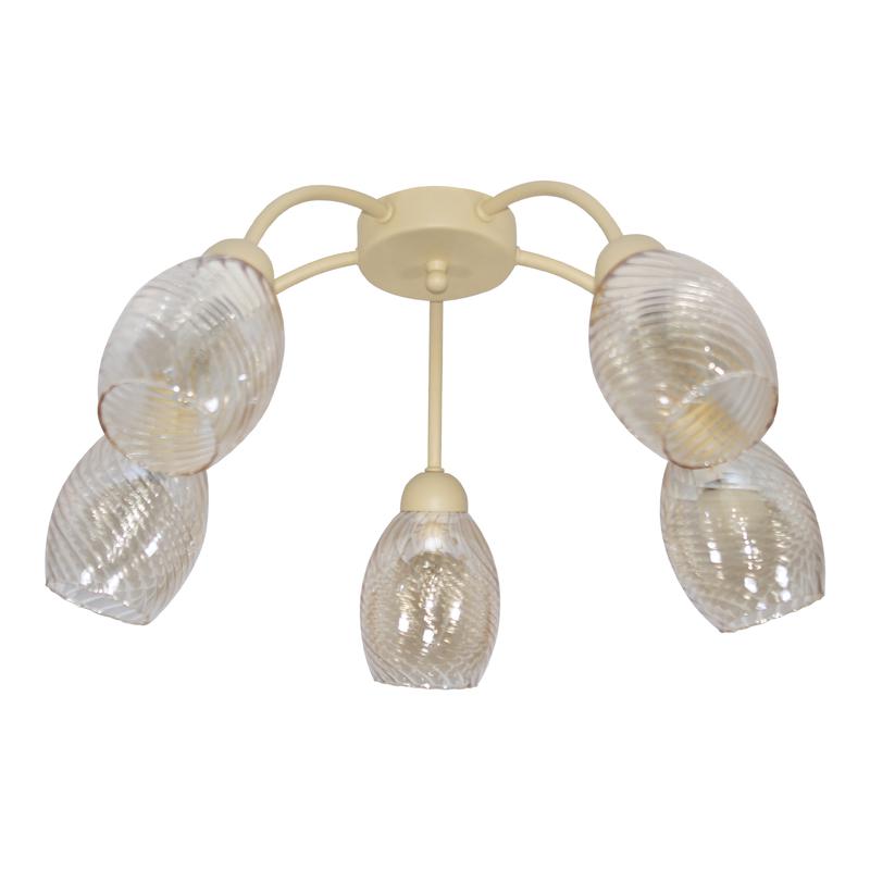 светильник "валенсия" 151 (плафон 8264) нпб 01-5х60-113 e14 (им) потолочн. беж. муар. элетех 1005405436 от BTSprom.by