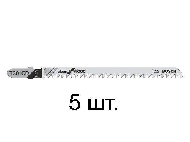 пилка лобз. по дереву t301cd (5 шт.) bosch (пропил прямой, тонкий, аккуратный и чистый рез) 2608637590 от BTSprom.by