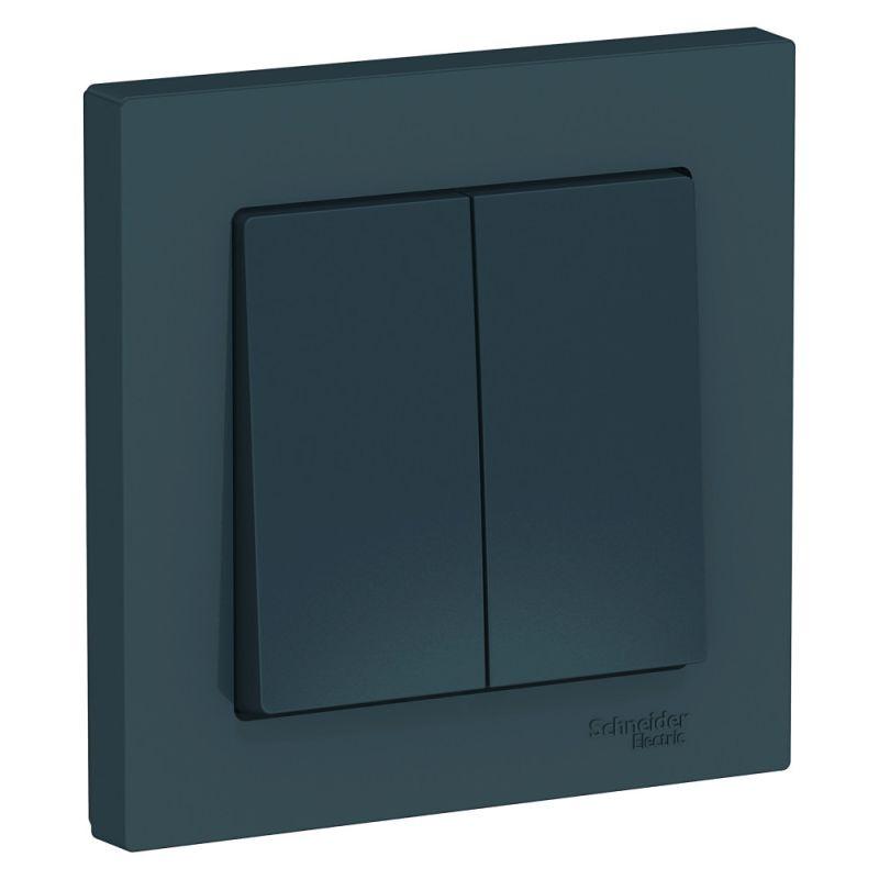 выключатель 2-кл. сп atlasdesign 10а ip20 (сх. 6) 10ax в сборе изумруд se atn000852 от BTSprom.by