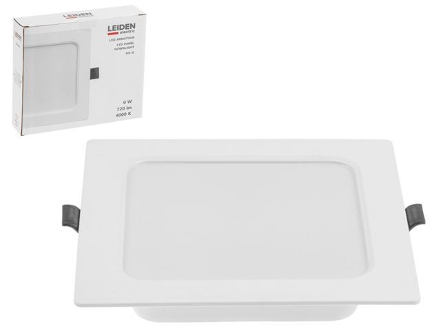 светильник светодиодный встраиваемый квадрат 9 вт 4000к, ip44 rs-s leiden electric (145*145 мм) 807006 от BTSprom.by